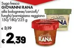 Supermercati Vinci Sugo fresco Giovanni Rana alla bolognese offerta