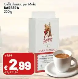 Supermercati Vinci Caffè classico per Moka Barbera offerta