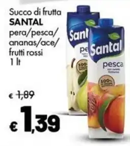 Supermercati Vinci Succo di frutta Santal pesca offerta
