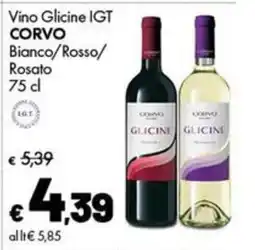 Supermercati Vinci Vino Glicine IGT Corvo offerta