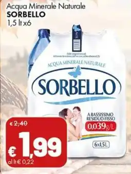 Supermercati Vinci Acqua Minerale Naturale Sorbello offerta