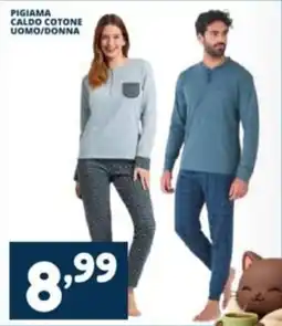 Cossuto Pigiama caldo cotone uomo/donna offerta