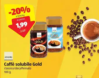 ALDI amaroy Caffè solubile Gold 100g offerta