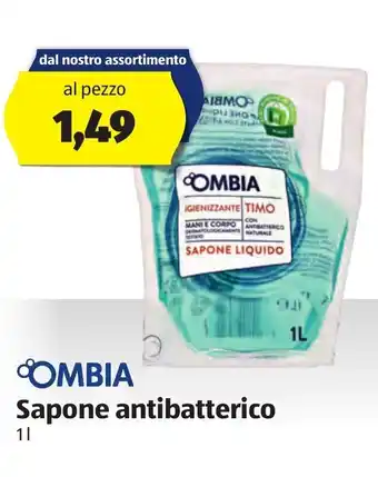 ALDI Ombia Sapone antibatterico 1l offerta