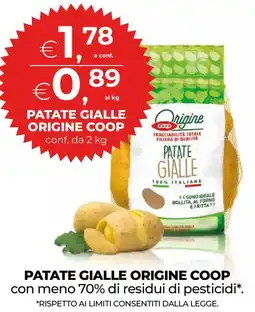 Unicoop Patate gialle Origine Coop offerta