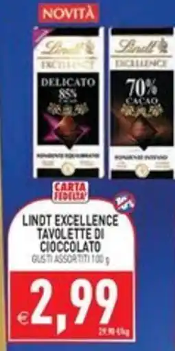 Pim Supermercati Lindt excellence tavolette di cioccolato offerta