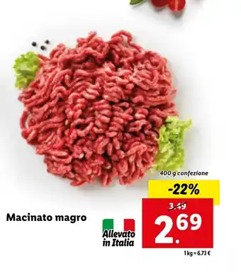 Lidl Macinato magro 400g offerta