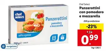 Lidl Chef Select Panzerottini con pomodoro e mozzarella 250g offerta
