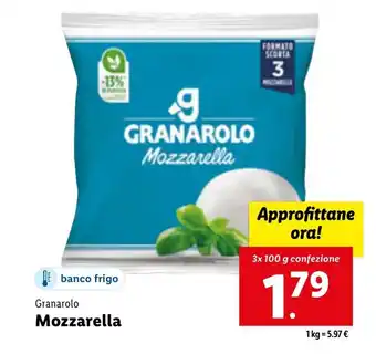 Lidl Granarolo Mozzarella 3x 100g offerta