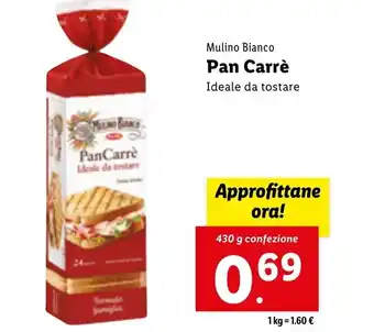 Lidl Mulino Bianco Pan Carrè 430g offerta