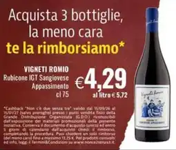 Famila Vigneti Romio Rubicone IGT Sangiovese Appassimento offerta