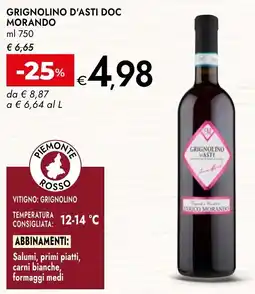 Bennet Grignolino d'Asti DOC Morando offerta