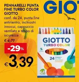 Bennet Pennarelli fine turbo color Giotto offerta