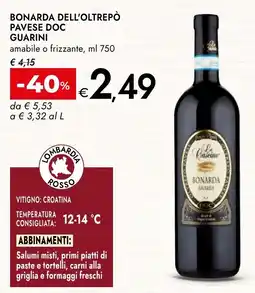 Bennet Bonarda dell'Oltrepò Pavese DOC Guarini offerta