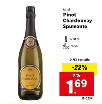 Lidl Allini Pinot Chardonnay Spumante 0,75l offerta