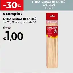 Bennet Spiedi deluxe in bambù Samurai offerta