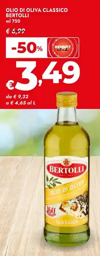 Bennet Olio di oliva classico Bertolli offerta