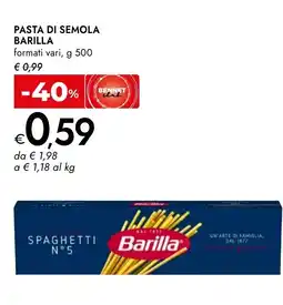 Bennet Spaghetti N°5 Barilla offerta