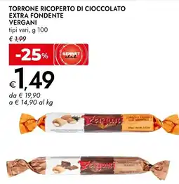Bennet Torrone ricoperto di cioccolato extra fondente Vergani offerta