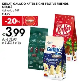 Bennet KitKat, Galak o After Eight Festive Friends Nestlé offerta