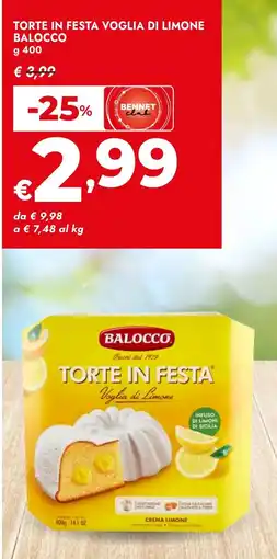 Bennet Torte in festa Voglia di Limone Balocco offerta