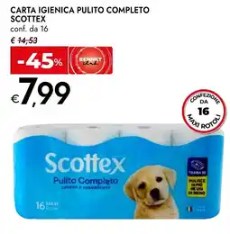 Bennet Carta igienica pulito completo Scottex offerta