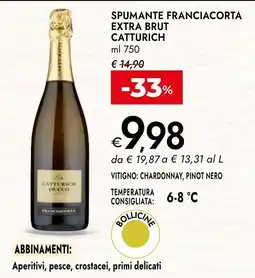 Bennet Spumante Franciacorta Extra Brut Catturich offerta