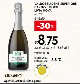 Bennet Valdobbiadene Superiore Cartizze DOCG Livia Nova offerta