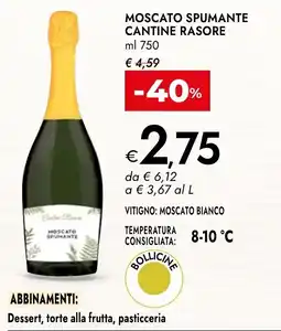 Bennet Moscato spumante Cantine Rasore offerta