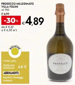 Bennet Prosecco Millesimato Villa Folini offerta