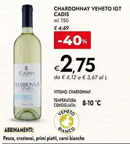 Bennet Chardonnay Veneto IGT Cadis offerta