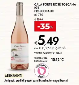 Bennet Cala Forte Rosé Toscana IGT Frescobaldi offerta