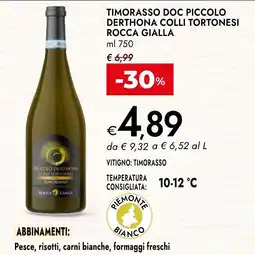Bennet Timorasso Doc Piccolo Derthona Colli Tortonesi Rocca Gialla offerta