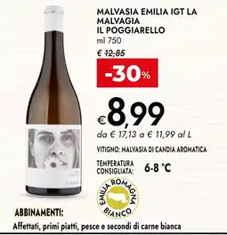 Bennet Malvasia Emilia IGT La Malvagia Il Poggiarello offerta