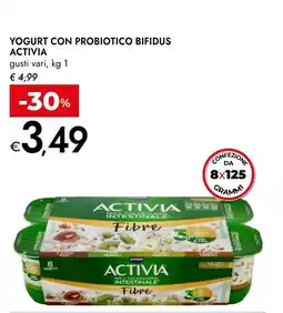 Bennet Yogurt con probiotico bifidus Activia offerta