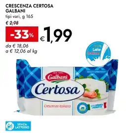 Bennet Crescenza Certosa Galbani offerta