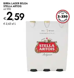 Bennet Birra lager belga Stella Artois offerta