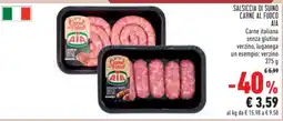 Conad Salsiccia di suino carne al fuoco offerta