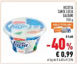 Conad RICOTTA SANTA LUCIA GALBANI offerta