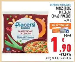 Conad MINESTRONE DI LEGUMI CONAD PIACERSI offerta