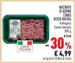 Conad MACINATO DI BOVINO CONAD VERSO NATURA offerta