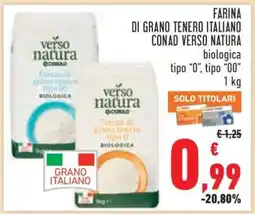 Conad FARINA DI GRANO TENERO ITALIANO CONAD VERSO NATURA offerta