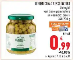Conad LEGUMI CONAD VERSO NATURA offerta