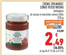 Conad Crema Spalmabile Conad Verso Natura offerta