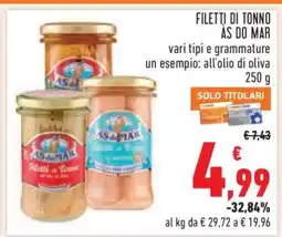 Conad Filetti di Tonno Às do Mar offerta