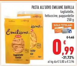 Conad PASTA ALL'UOVO EMILIANE BARILLA offerta