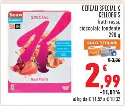 Conad Cereali Special K Kellogg's offerta