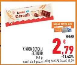 Conad Kinder Cereali Ferrero offerta
