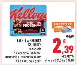 Conad Barretta Proteica Kellogg's offerta