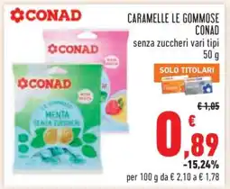 Conad Caramelle Le Gommose Conad offerta